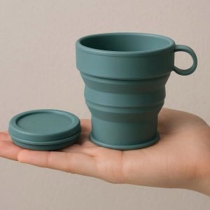 12 Foldable Travel Cup Portable Silicone Drinking Mug Lightweight Reusable Pocket Water Cup For Camping Hiking Office Sports