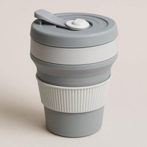 14 Collapsible Silicone Cup Reusable Travel Coffee Mug With Leakproof Lid Portable Drinking Cup For Office Hiking Camping