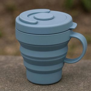 17 Foldable Silicone Cup Leakproof Portable Drinking Mug Reusable Water Tumbler With Dust Proof Cover For Outdoor Travel Activities