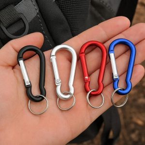 27 Mini Spring Snap Hooks Portable Aluminum Hanging Buckles Heavy Duty Key Clips For Backpack Hiking Fishing Survival