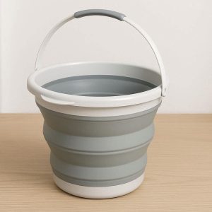 6 Collapsible Bucket With Comfortable Handle Lightweight Space Saving Water Pail For Home Gardening Camping Cleaning